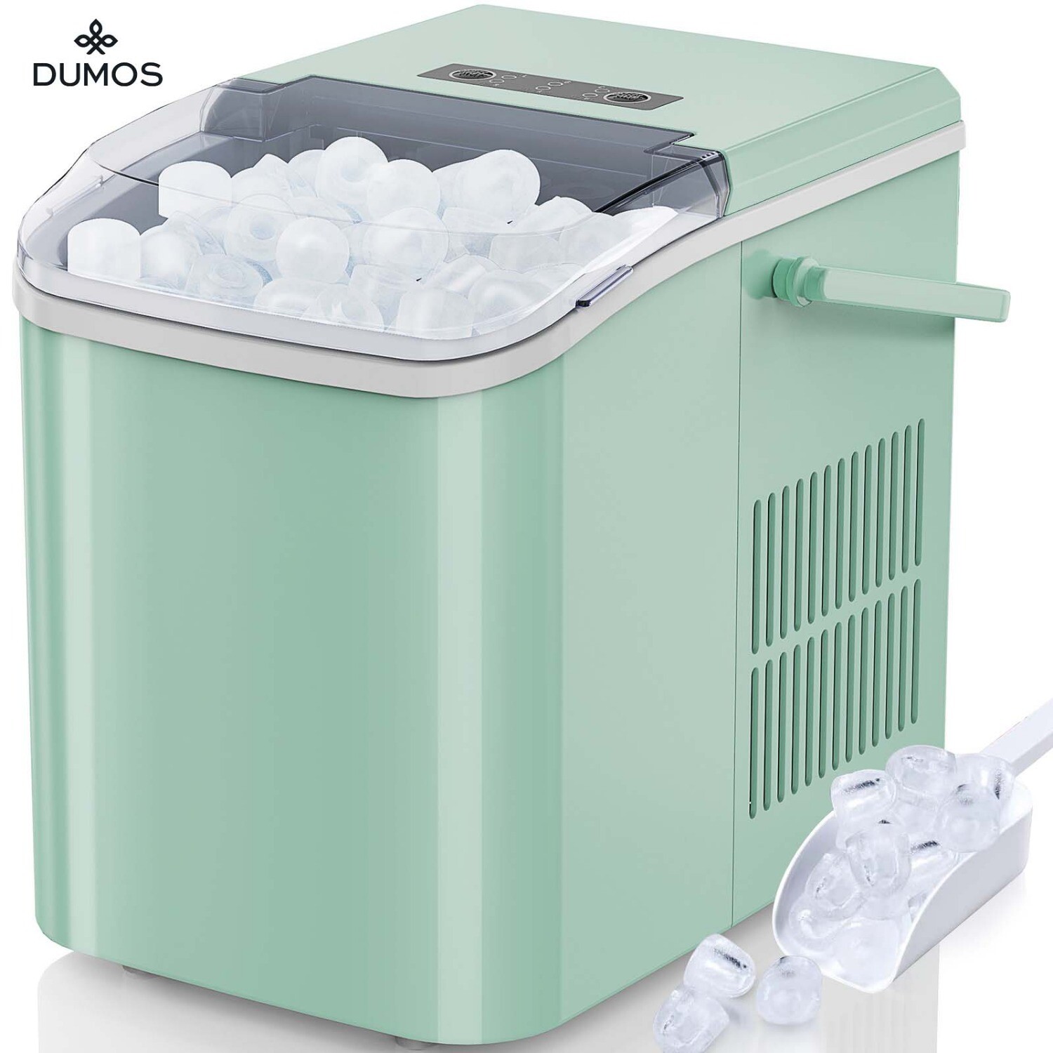 Mini Portable Ice Maker with Handle,Self-Cleaning,26lbs/24hrs,9 Cubes in 6 Mins gallery