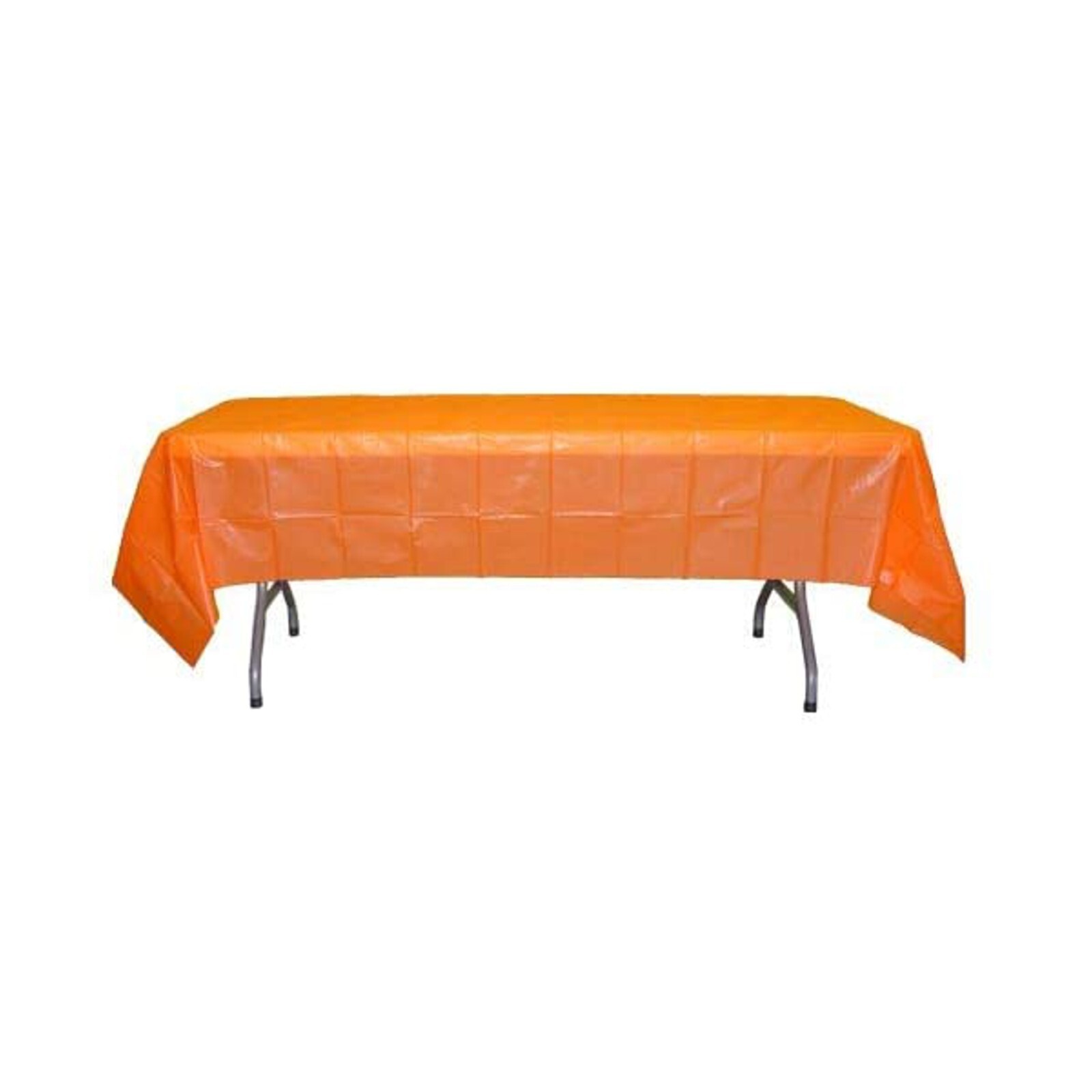 Orange Table Cover - Plastic Disposable - 54in. x 108in. Rectangle - 1 Piece gallery