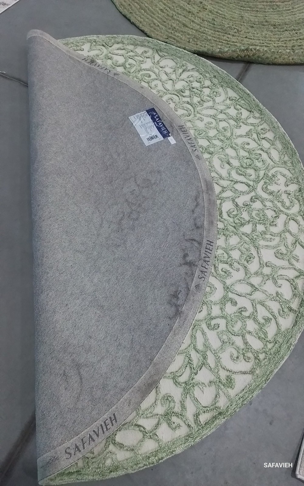 IVORY / GREEN 6'-0" x 6'-0" Back Stain Rug, Reduced Price 1172802257 TRC103Y-6R gallery