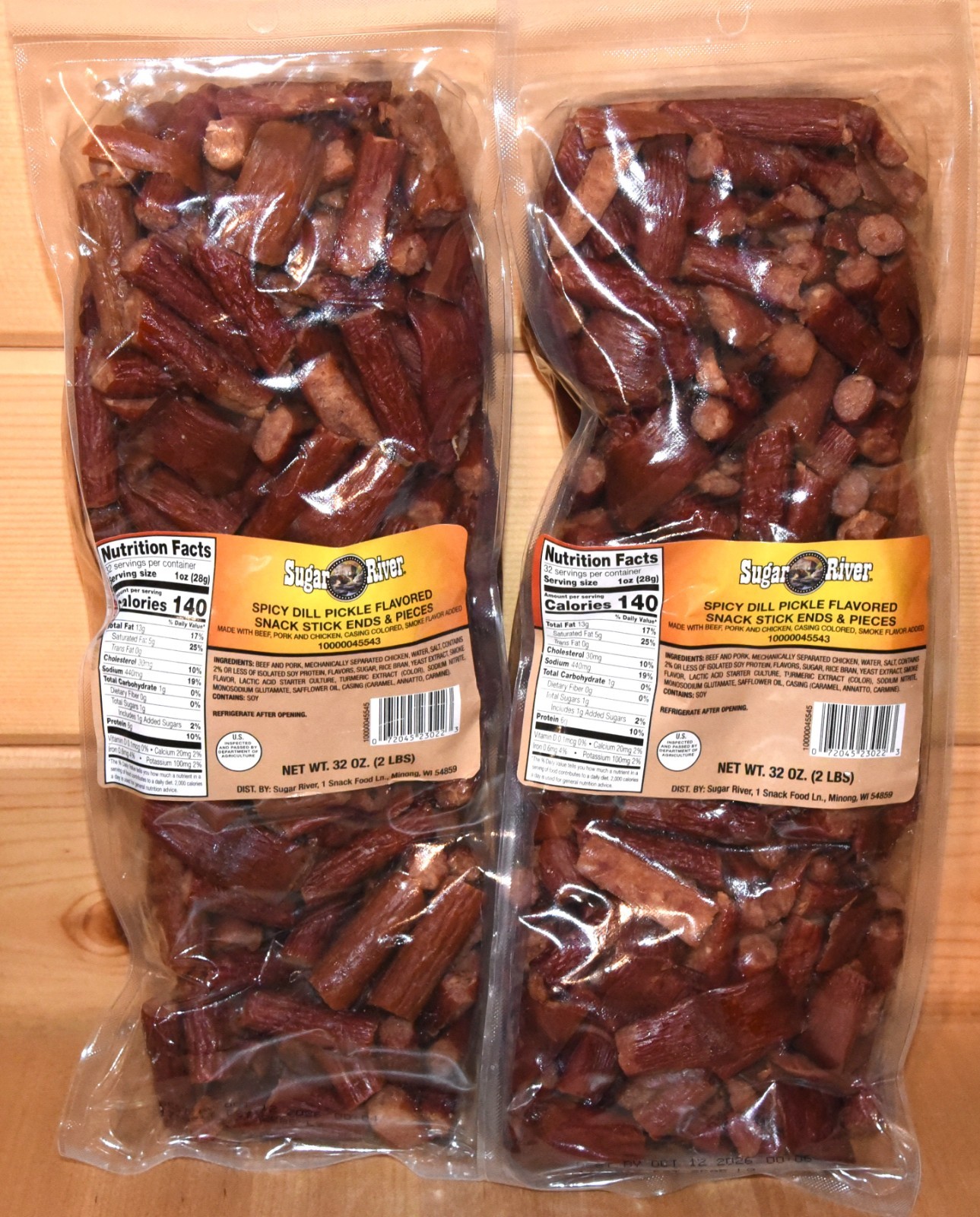 SPICY DILL PICKLE Snack Stick Ends/Pieces BULK 4 Pounds (2x 2 lbs) Pork/Beef gallery