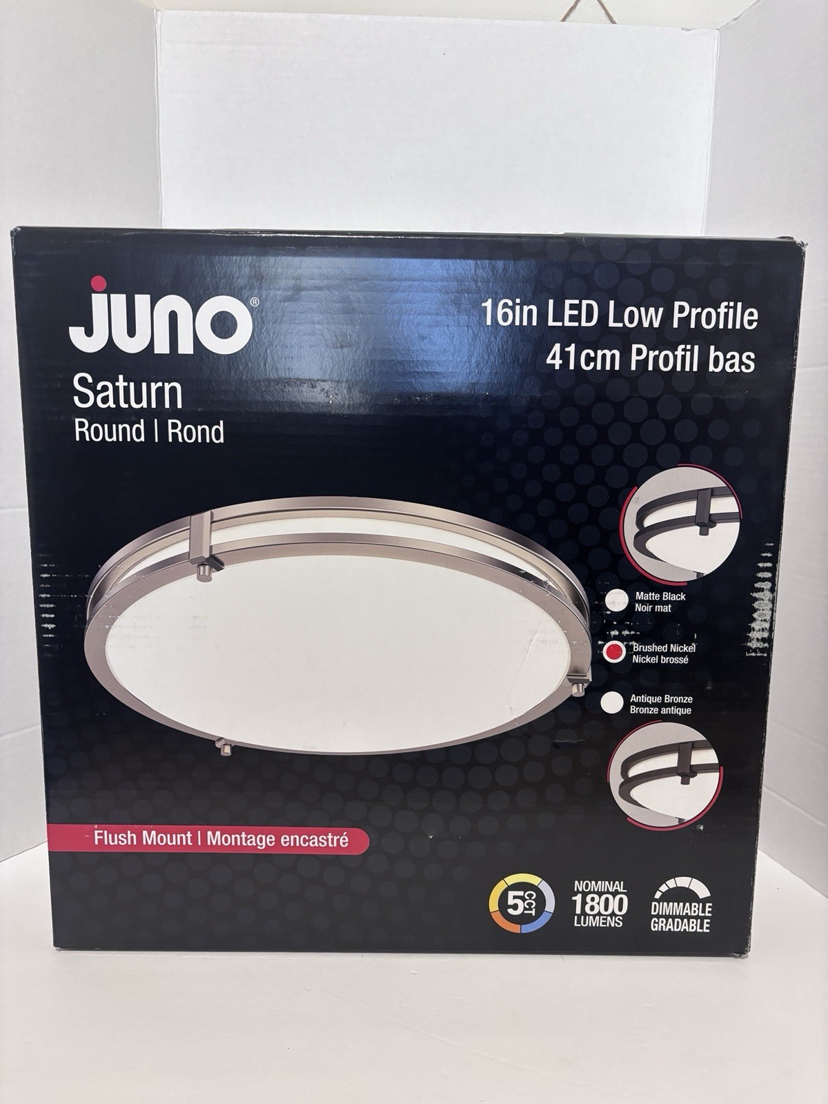 Juno Saturn Round I Rond 16 In Led Low Profile 41 Cm Profil Bas 1800 Lumens gallery