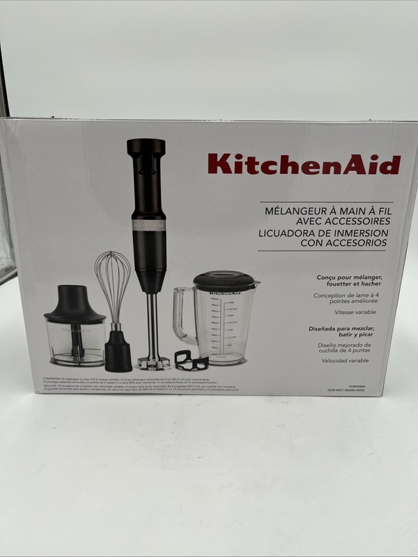 KitchenAid Corded Variable-Speed Hand Blender with Accessories, 6-Piece Set gallery