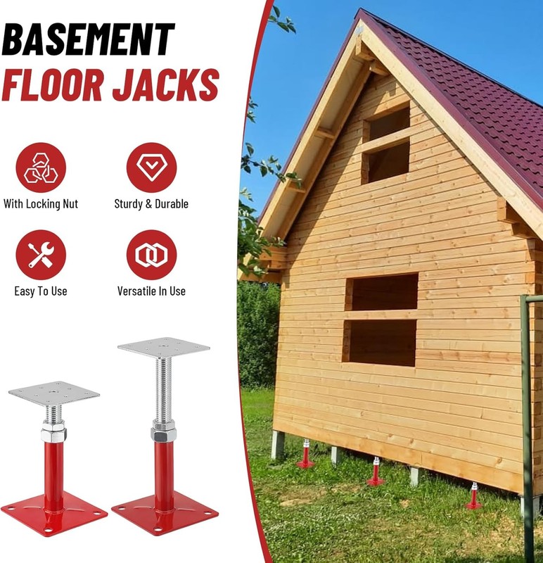 8 Pack House Jacks Adjustable 5''-8'' for Leveling Floor Jack Post Floor Jack gallery