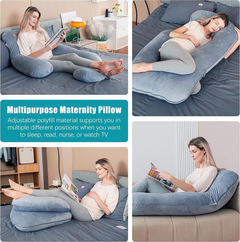 Pregnancy Pillows, Soft U-Shape Maternity Pillow with Removable Cover -Full Body gallery