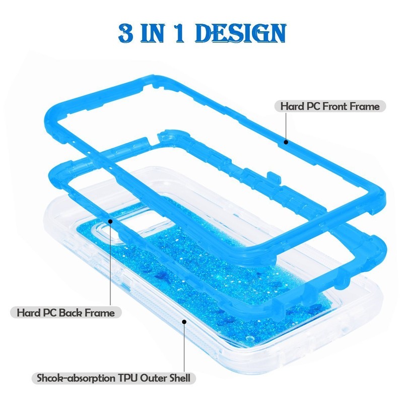 For Samsung Note 8/9/ S8/S9+Plus Shockproof Liquid Glitter Defender Case Cover gallery