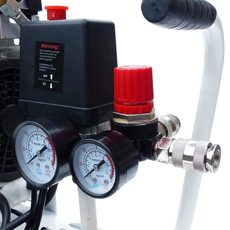 Air Compressor Pressure Regulator 0-175 PSI Dial Gauge Four Way Valve gallery