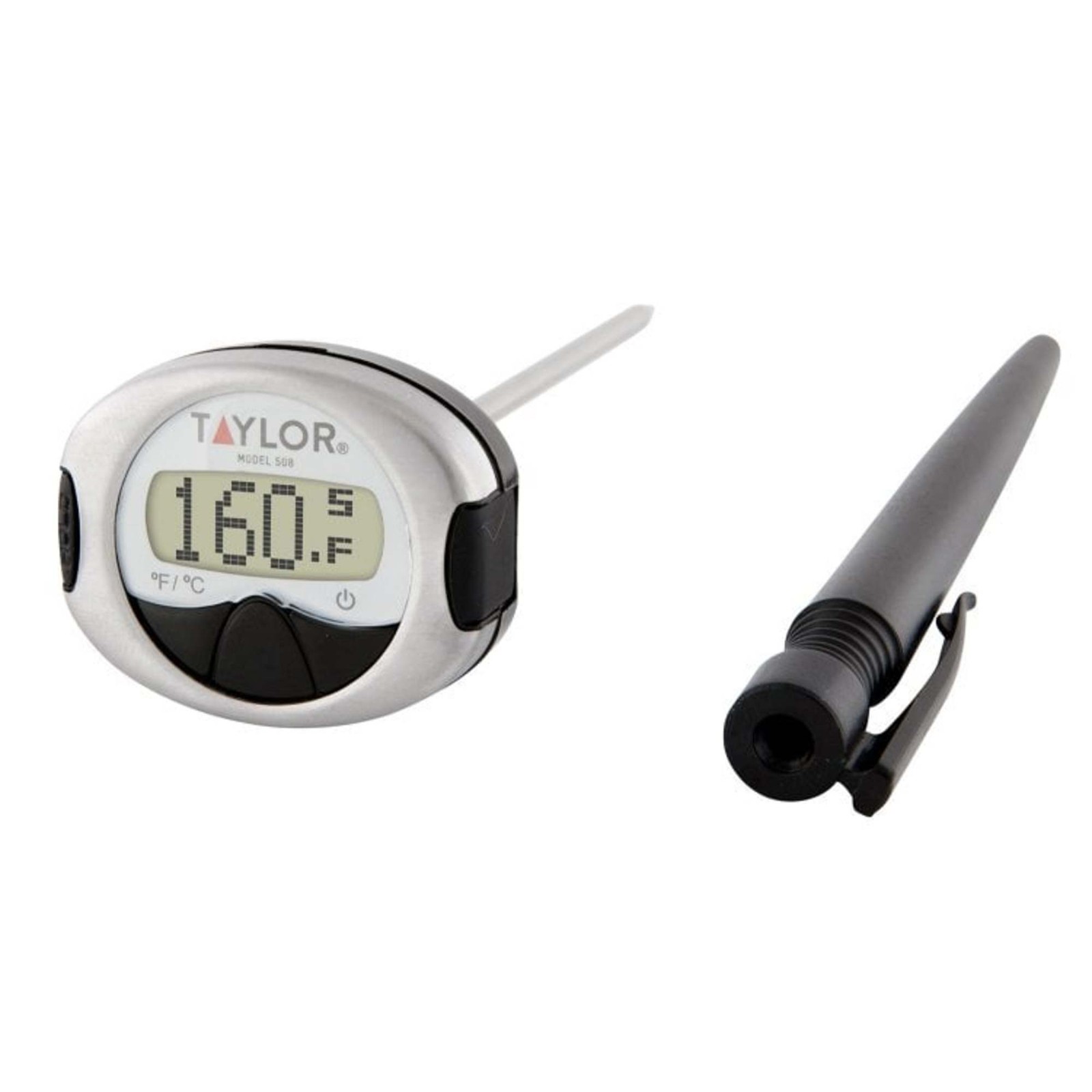Taylor Pro Instant Read Digital Food Thermometer – Stainless Steel (Steel/Black) gallery
