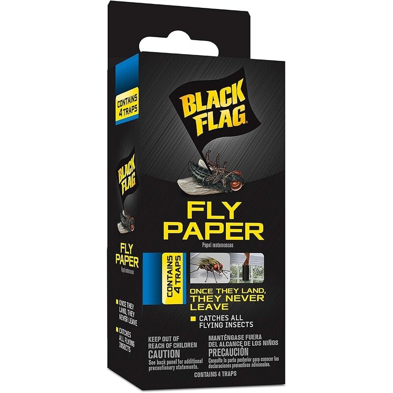 Insect Trap Fly Paper Sticky Traps Flies Mosquitoes Caterpillars 4 Pack New gallery