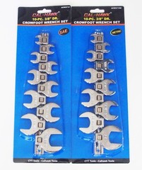 20pc CAL-HAWK 3/8″ DRIVE FULLY POLISHED CROWFOOT RATCHET WRENCH SAE & METRIC