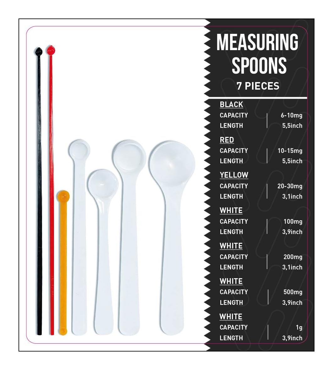 Dosing spoon | milligram measuring spoons set of 7 Extra small, multicoloured gallery