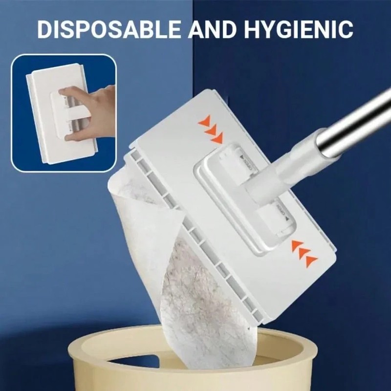Mini Flat Mop with Long Handle Hands-Free Cloth Replacement Wall Window Cleaner gallery