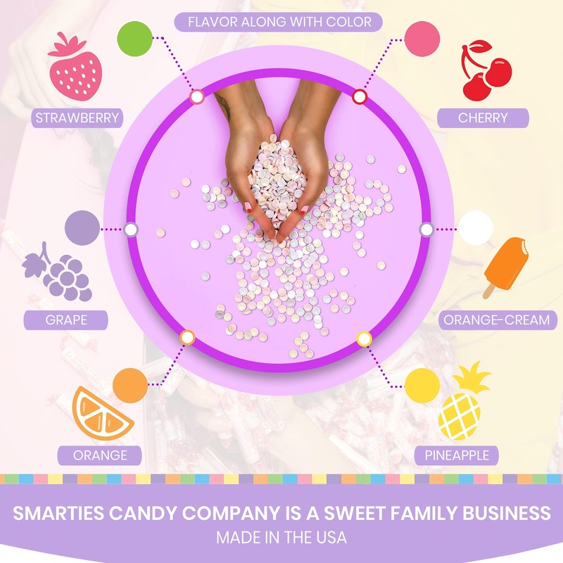 Smarties Candy Rolls Bulk Pack 160 Count Vegan Gluten Free Nostalgic Treats gallery