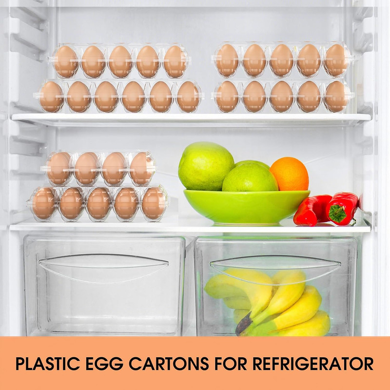 100 Pack Egg Cartons Cheap Bulk 12 Count Clear Plastic Egg Containers for Chicke gallery