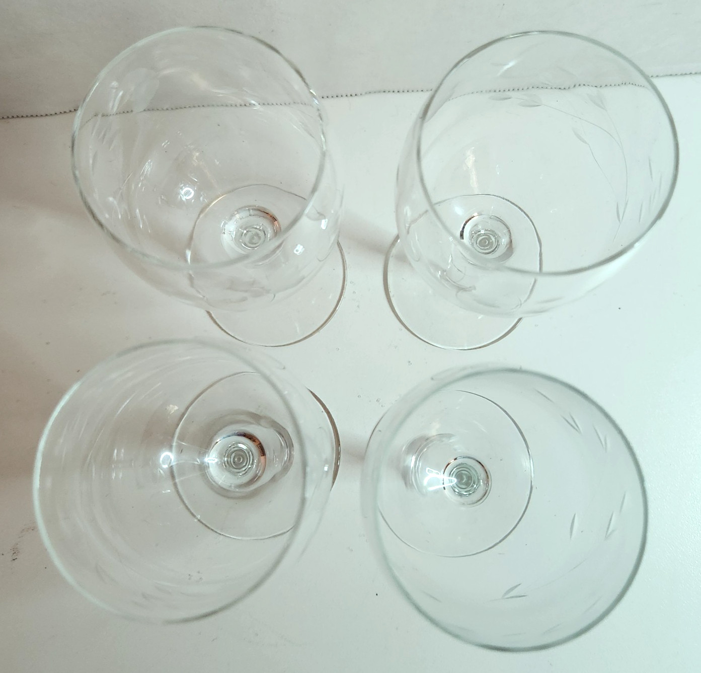 Vintage Princess House Embossed Small Wine Goblets - Set of Four! ~ 6" Tall gallery