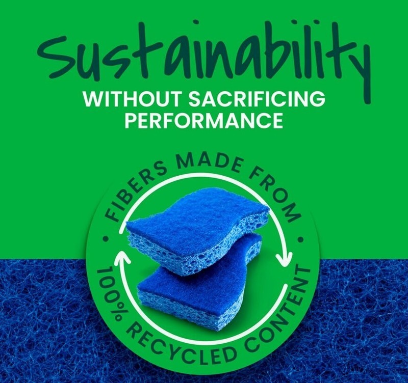 Scrub Sponges kitchen Non-Scratch Zero Scratch Sponge for Non-Stick Dishes Safe gallery