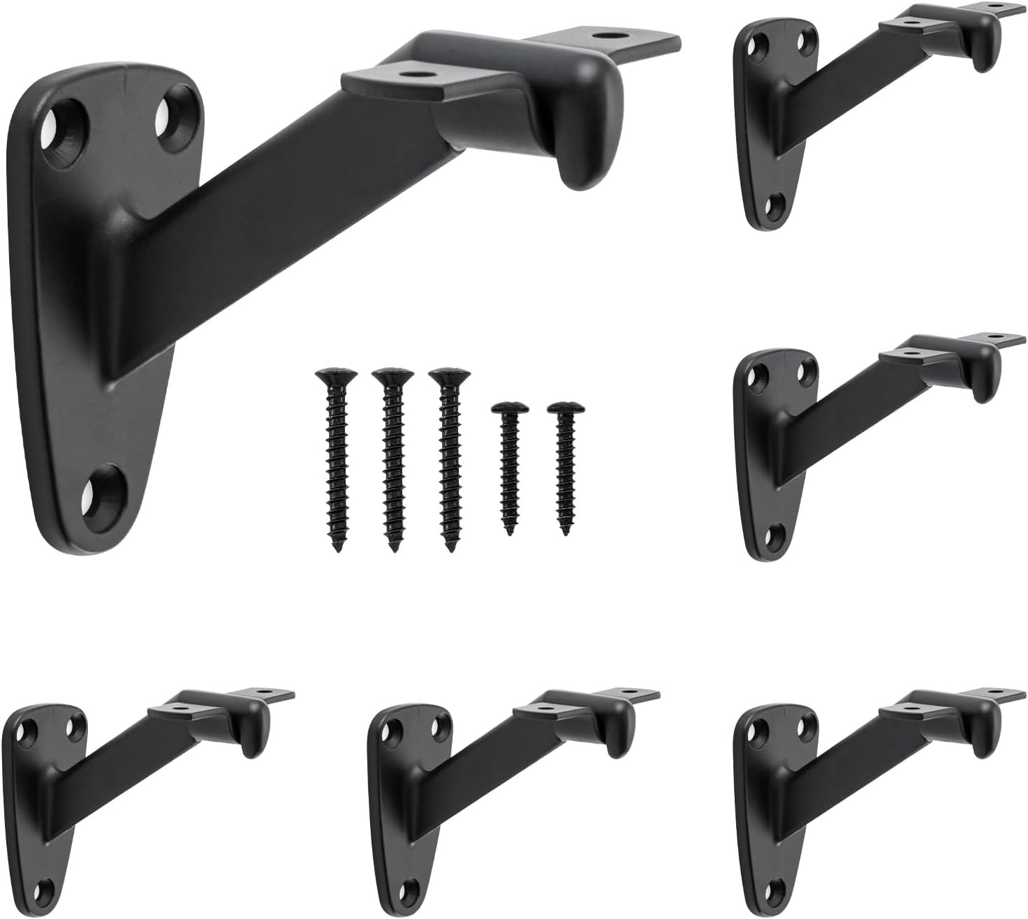 Handrail Stair Brackets, 6 Pack Heavy Duty Hand Rail Bracket for Stairways Handr gallery
