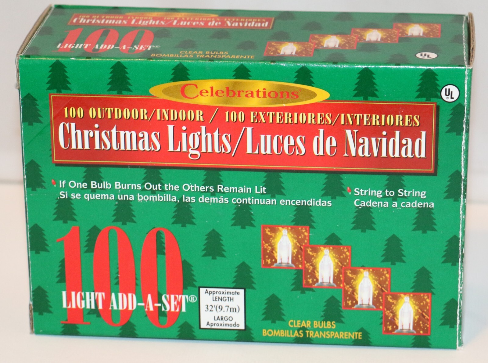 Celebration Outdoor / Indoor Clear 100 Mini Lights Approximately 32 feet NEW gallery