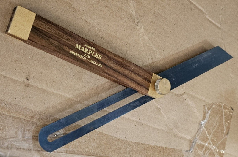(New) Joseph Marples 20H, 12” Sliding Bevel, Rosewood/Brass, Thumbscrew Lock gallery