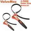 ValueMax 2PC Rubber Strap Wrench Set 4" & 6" Adjustable Straps Nylon TPR Handle gallery