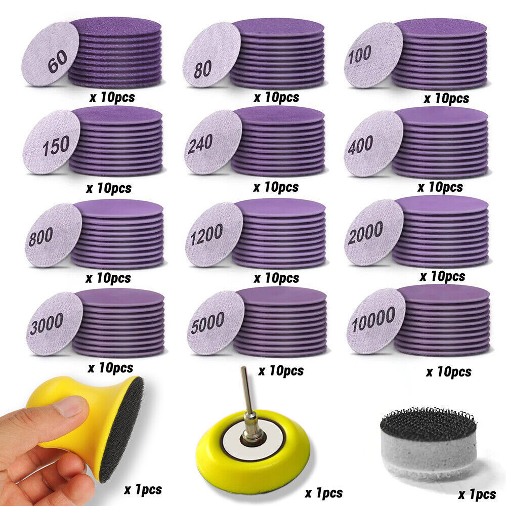 Hook Loop Sanding Discs 60-10000 Grit for Drill Wet Dry Sandpaper Pad 3 inch gallery