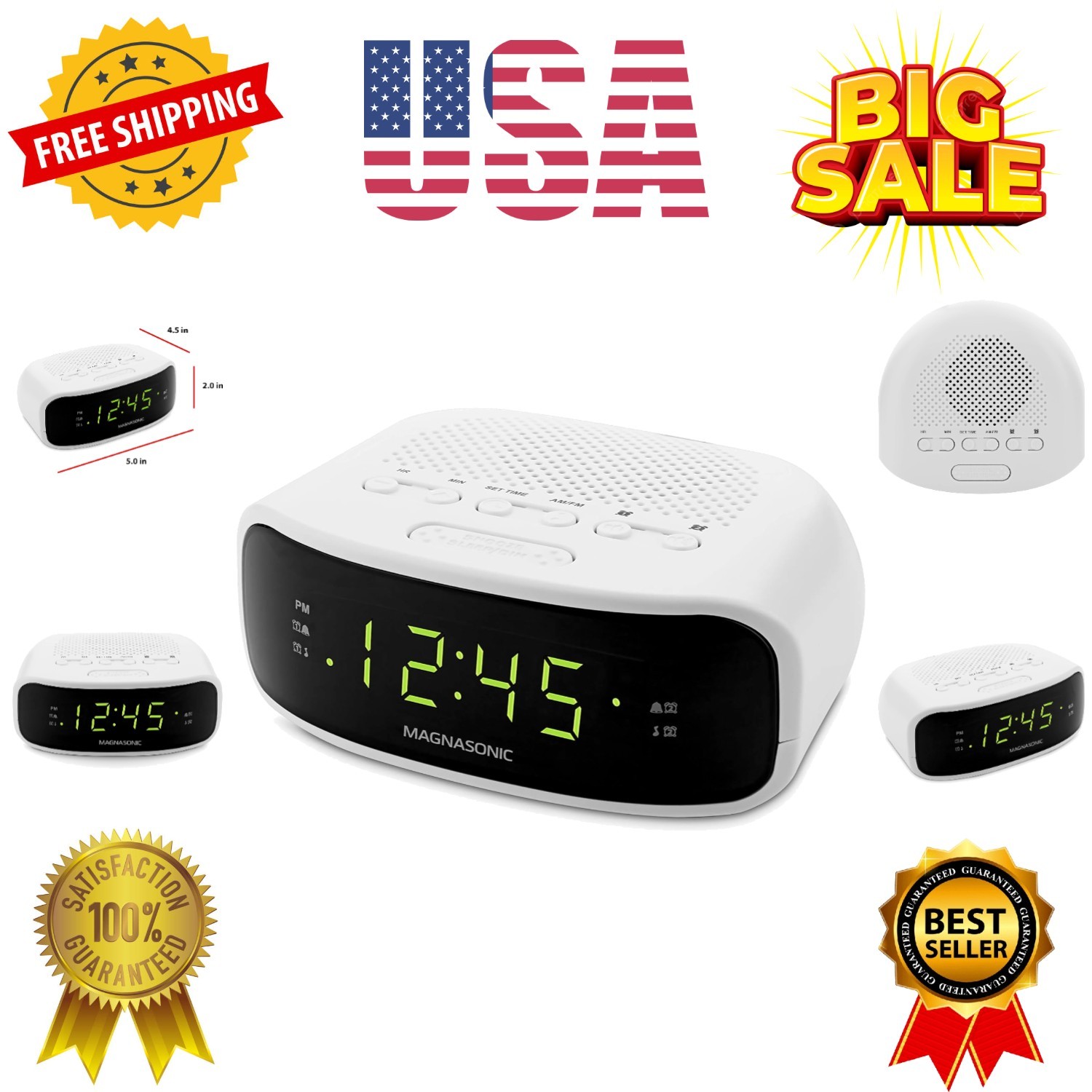 Digital AM/FM Clock Radio with Battery Backup, Dual Alarm, Sleep & Snooze Fun... gallery
