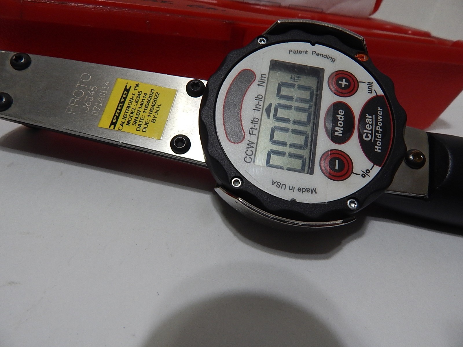 PROTO 3/8 DRIVE ELECTRONIC TORQUE WRENCH 25-250" LBS.J6345 gallery