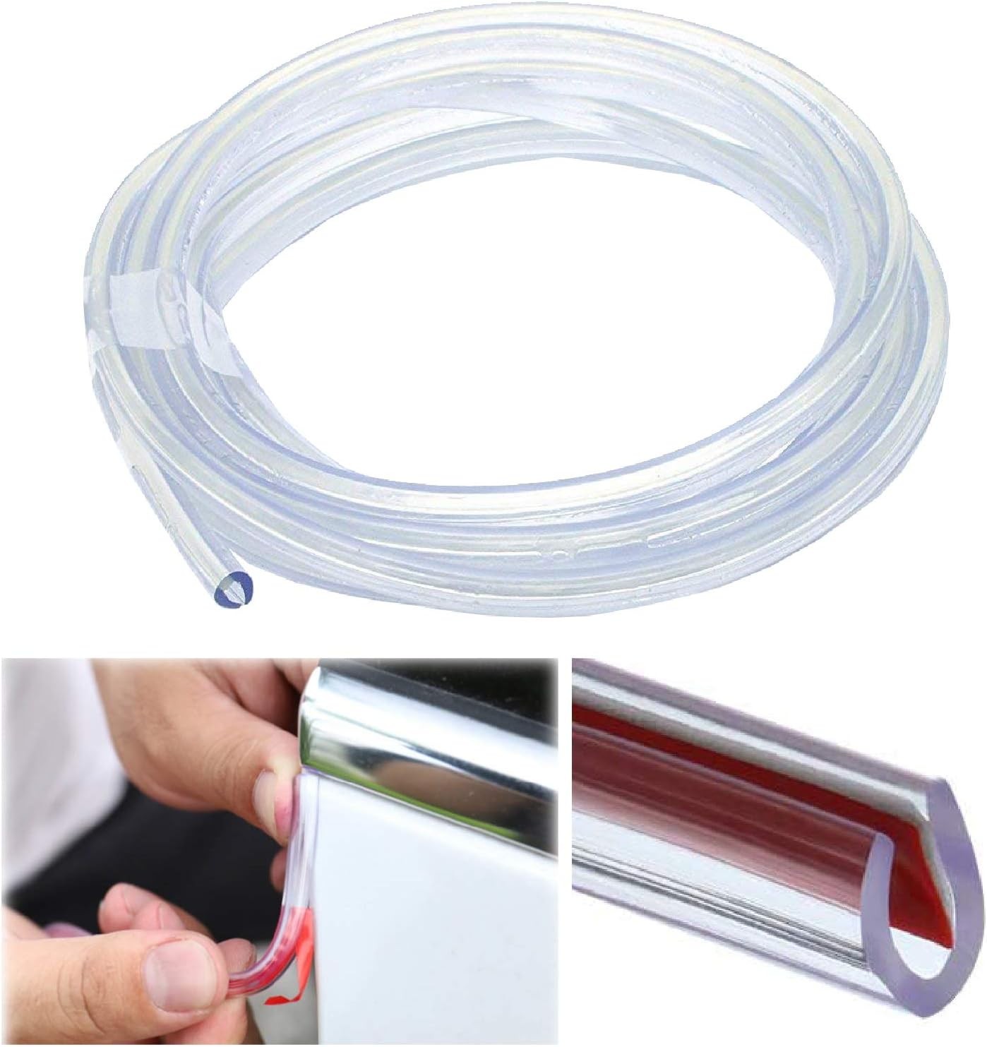 Car Door Edge Guards Clear, 32Ft Rubber Seal Protector U Shape Edge Trim Car Doo gallery