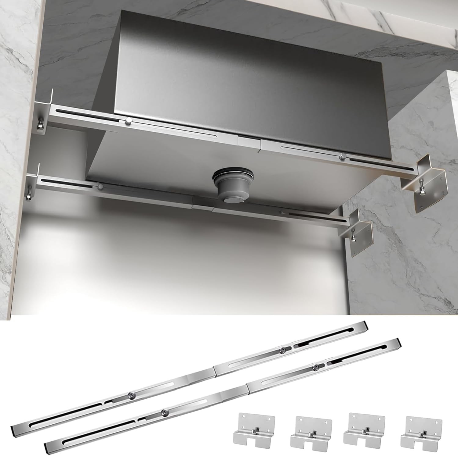 2 Pack Undermount Sink Bracket Heavy Duty 27-39'' 220 lb Shockproof Stainless gallery