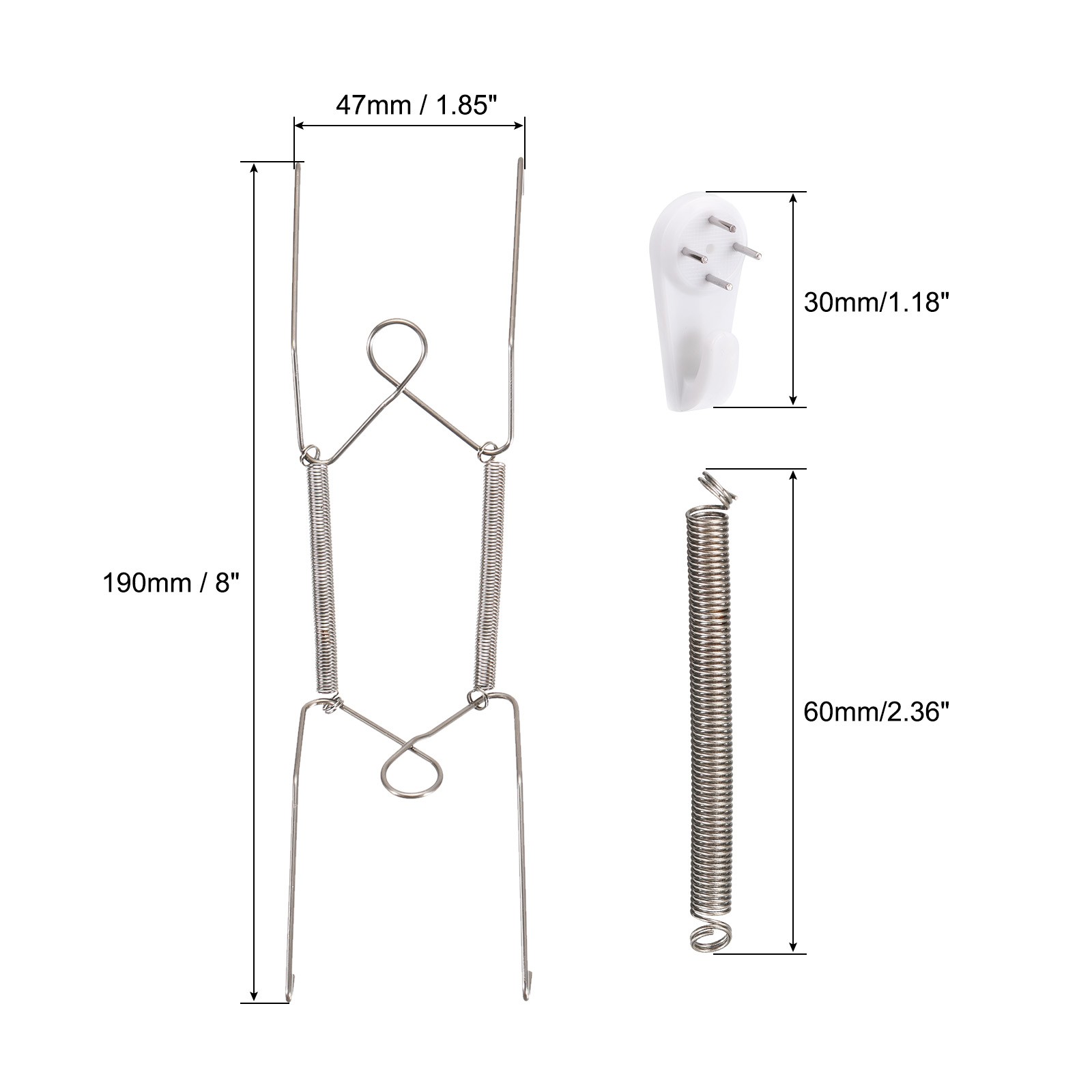 8 Inch Stainless Steel Wall Plate Hangers Invisible Wall Hooks 2pcs gallery