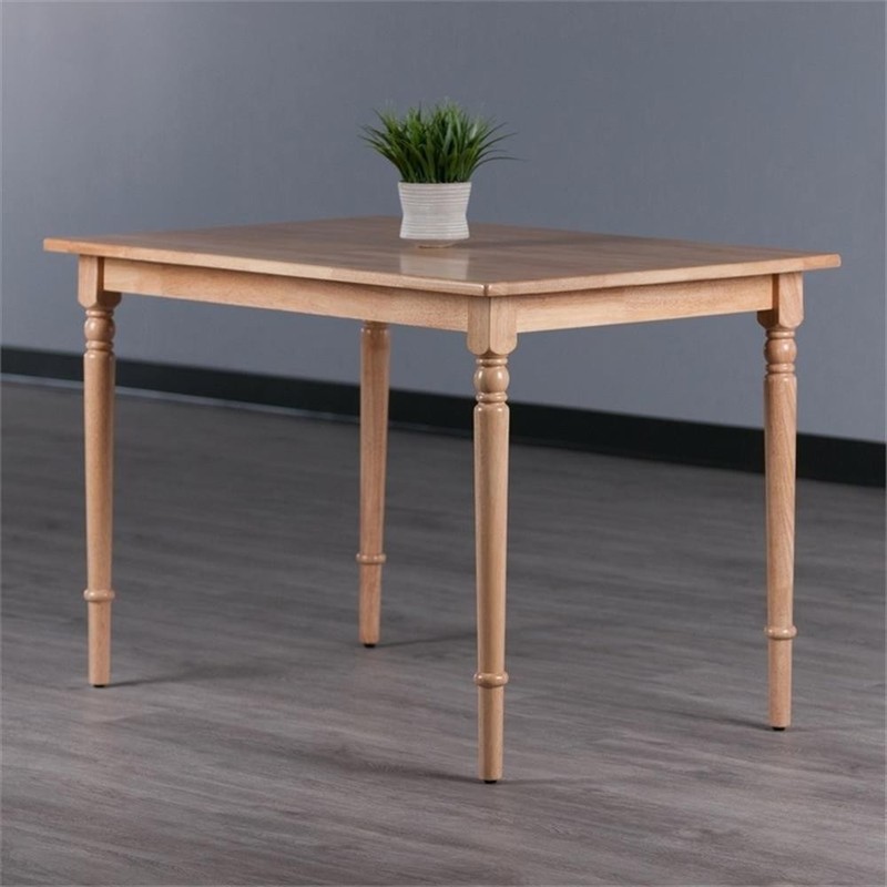 Pemberly Row Transitional Solid Wood Dining Table in Natural gallery