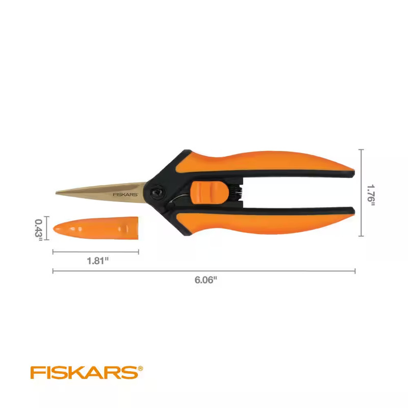 6 In. Titanium Micro-Tip Pruning Shears with Softgrip Handles (2-Pack) gallery