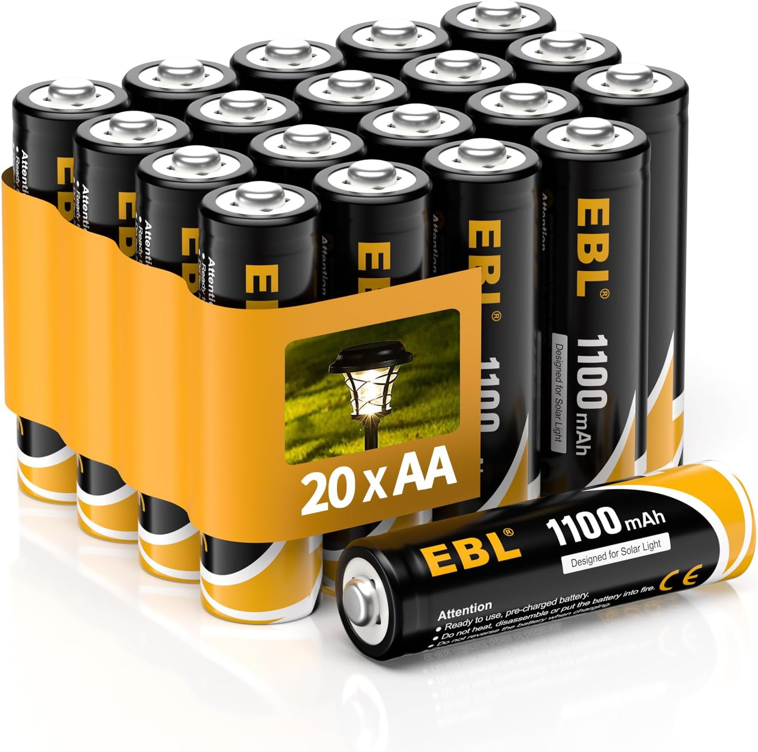 Solar AA Batteries for Outdoor Solar Lights Garden Lights Household Devices, Pre gallery