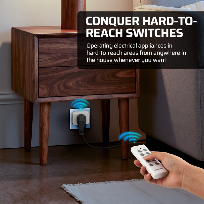 DEWENWILS Wireless Remote Control Outlet,Remote Light Switch,2 Remote 5 Outlets gallery