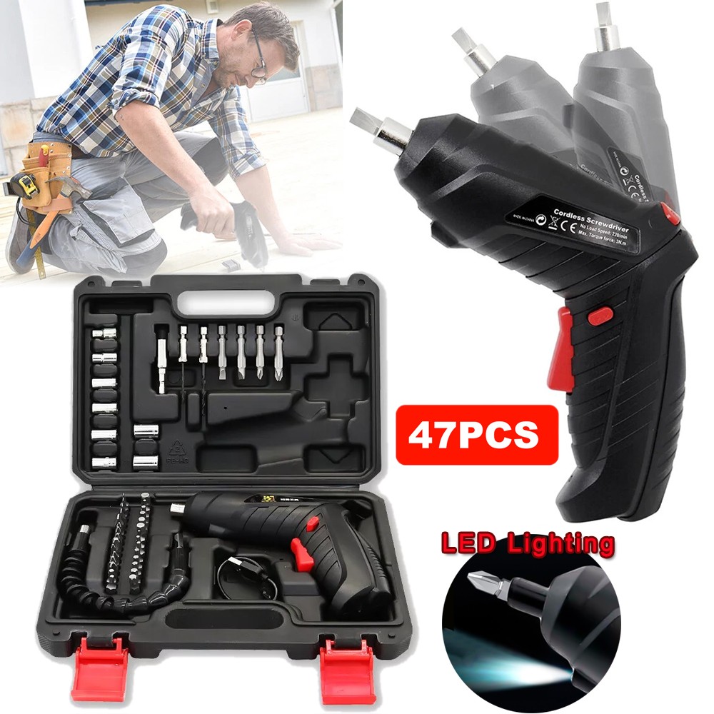 47IN1 Taladros Inalambrico Combo Taladro De Impacto y Atornillador Electrico Kit gallery