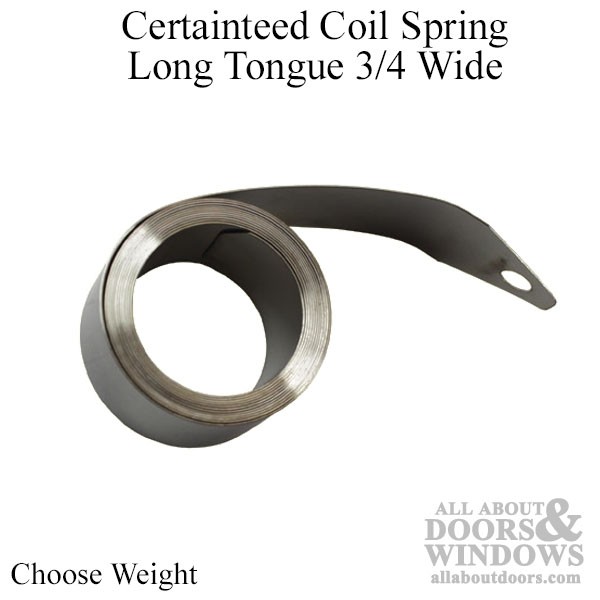 Certainteed Coiled Spring 3/4" Wide Long Tongue 405L-410L - Choose Weight