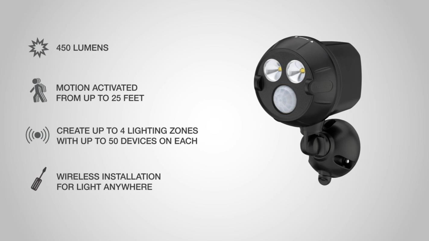 New Mr. Beams NetBright Motion Activated Spotlights 2-PK MBN391, Brown gallery