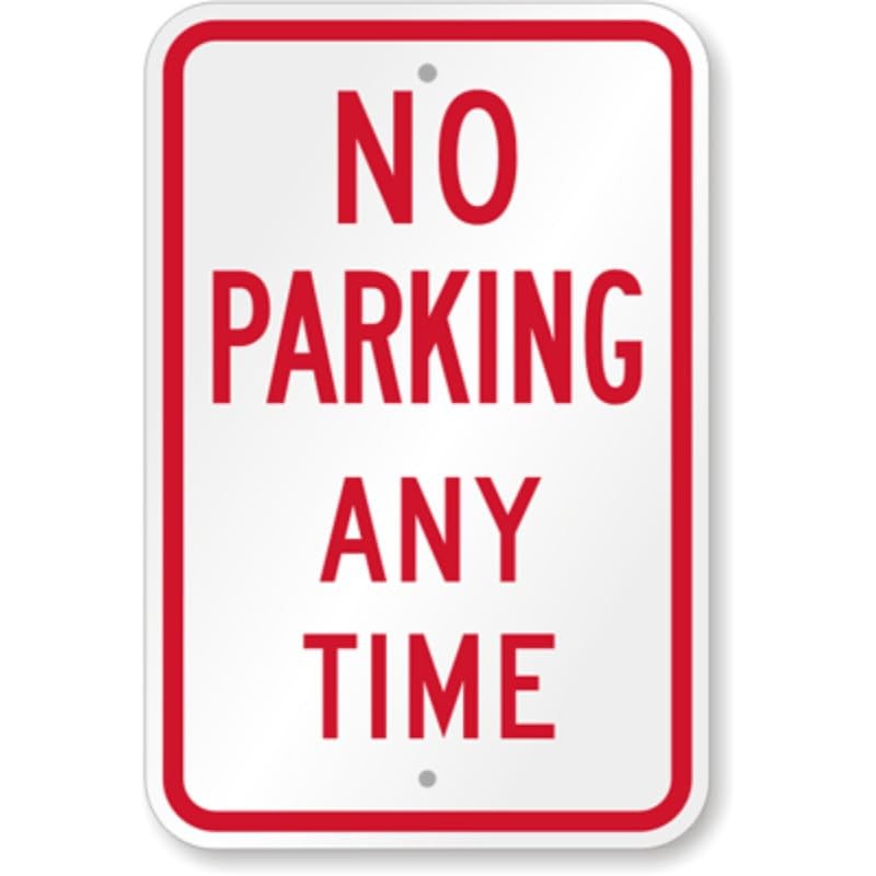 No Parking Plastic Aluminum Weatherproof Sign c00695 gallery