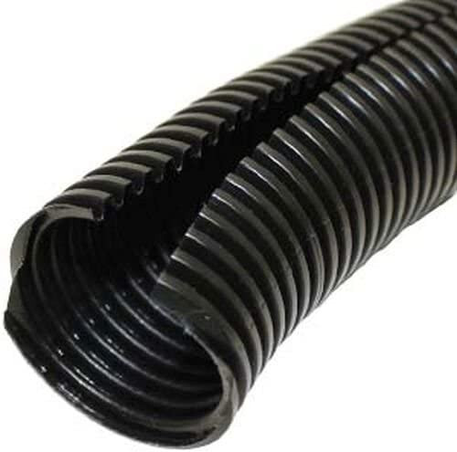 100 Ft 1/4" Split Wire Loom Conduit Polyethylene Tubing Black Color Sleeve Tube gallery
