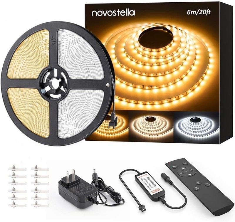 20ft Tunable White LED Strip Light kit Dimmable 3000K-6500K 24V LED Tape Ligh... gallery