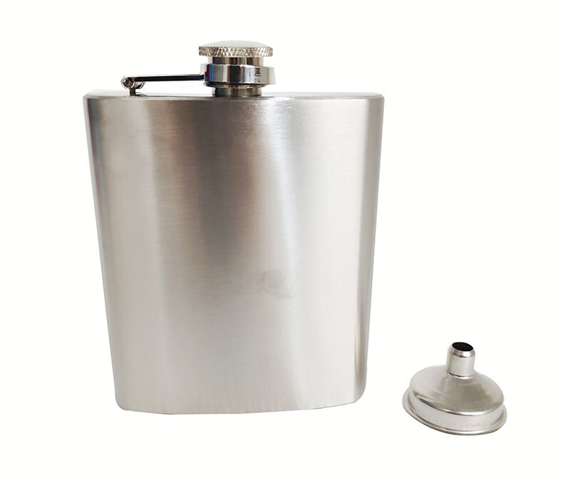 TECHTONGDA Stainless Steel Alcohol Pocket Flask with Funnel 12oz Capacity gallery