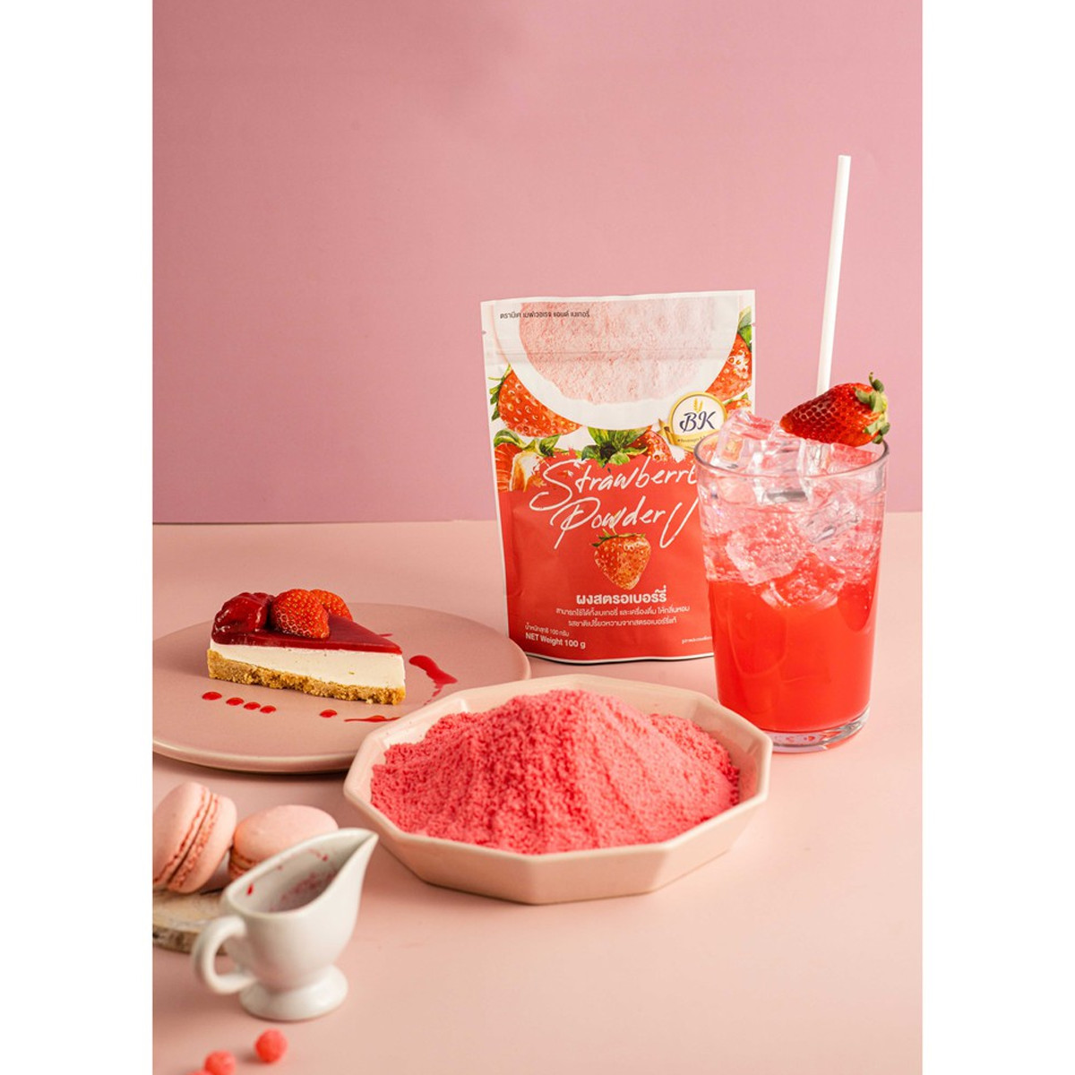 100g Strawberry Powder Drinks Cake Beverage Bakery ingredients gallery