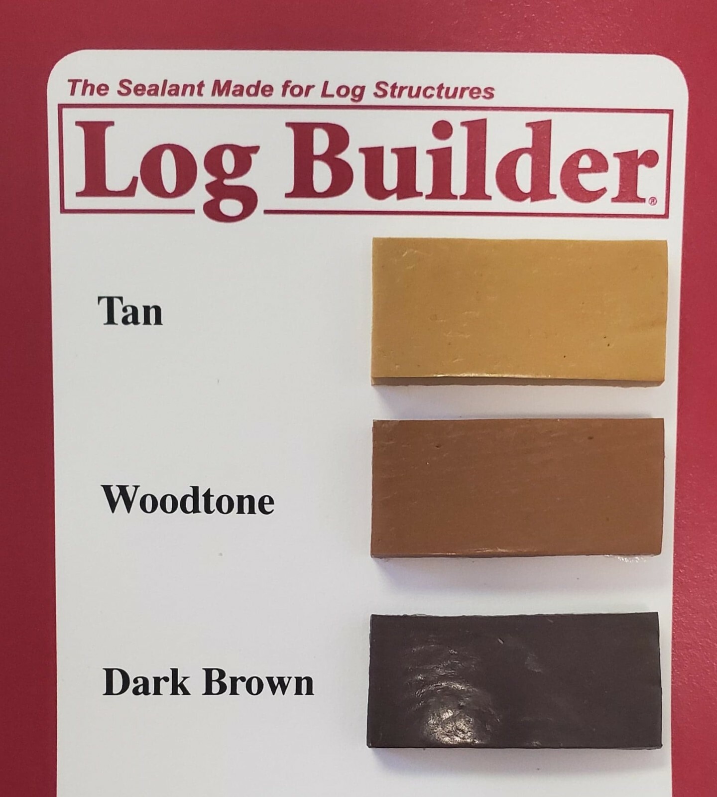 Sashco Log Builder 10.5oz, 30oz Tubes & 5 Gallon Pail - 3 colors gallery