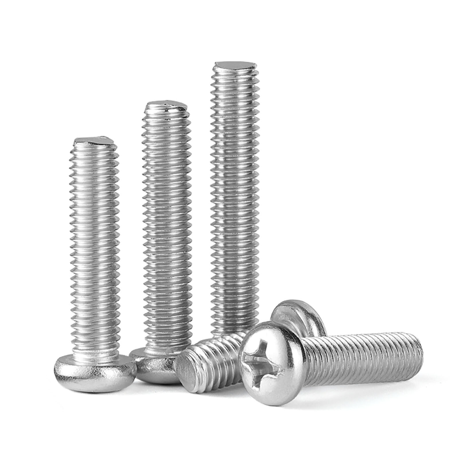 M10 A2 Stainless Pozi Pan Head Machine Screws Posi Pozidrive Screw Din 7985 gallery