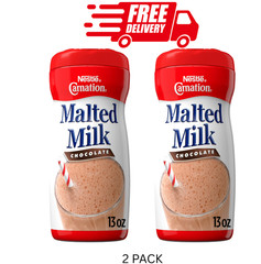 (2 PACK) Nestle Carnation Chocolate Malted Milk 13 oz