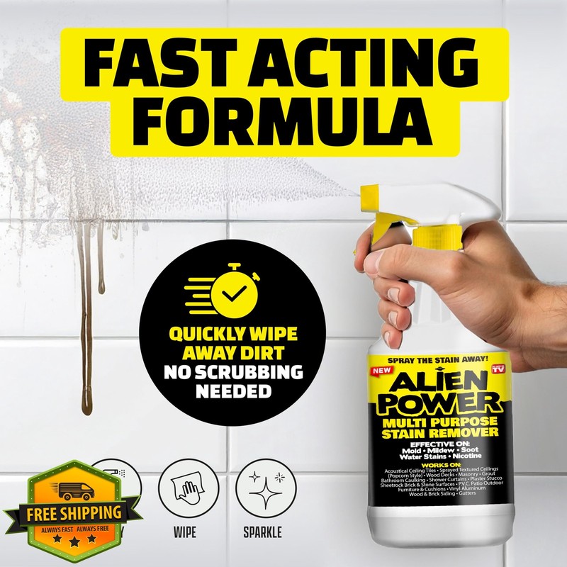 Alien Power Mold Mildew Stain Remover Spray 3 Packet Set gallery