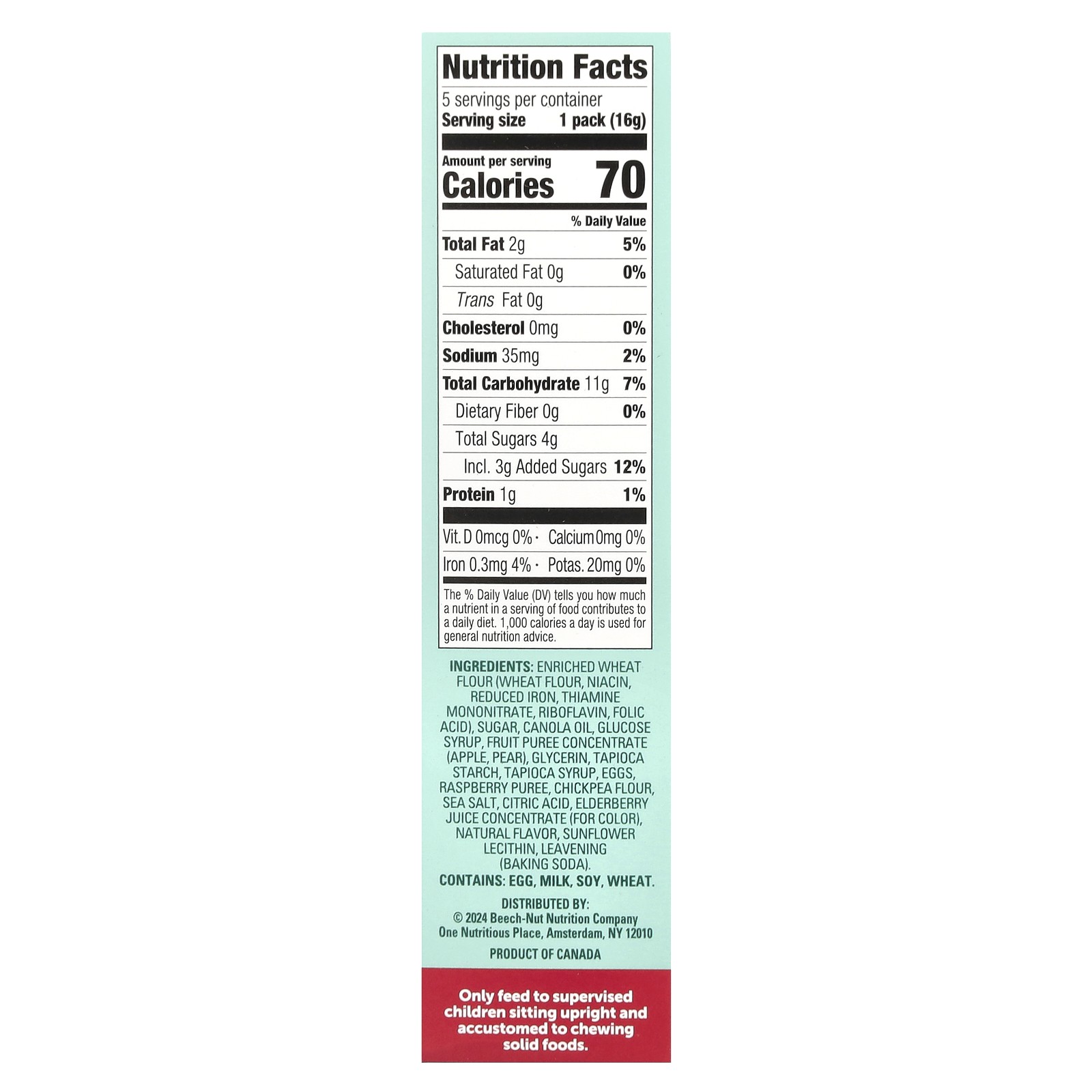 Jammin' Waffles, 12+ Months, Pear Raspberry, 5 Packs, 0.56 oz (16 g) Each gallery