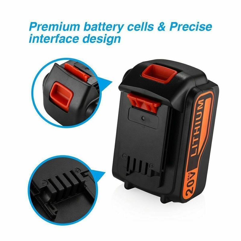 2X Replacement for Black and Decker 20 Volt 20V MAX Lithium LBXR20 LBX20 Battery gallery