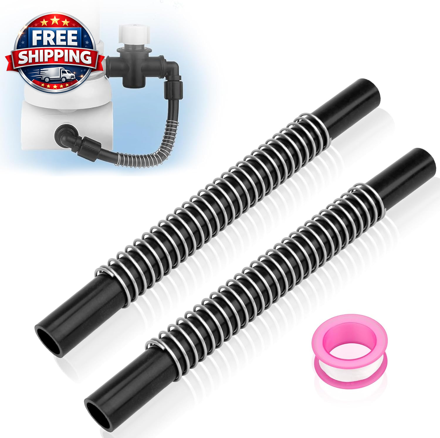 Pool Chlorinator PVC Flexible Tubes with Support Spring - for Rainbow 320, 322 C gallery