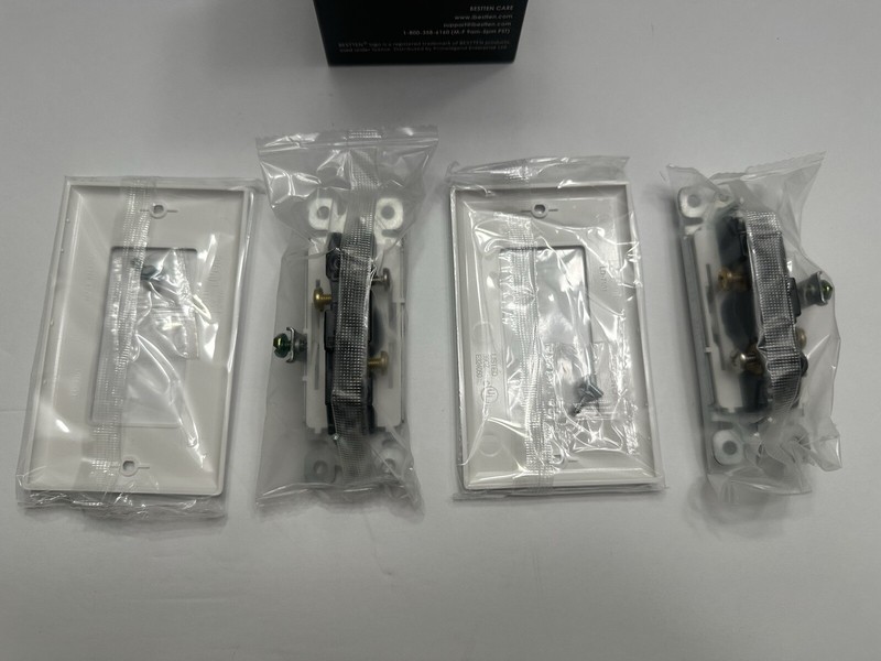 BESTTEN Single Pole Decorator Light Switch with Wallplate Each Box Contain 2 Set gallery