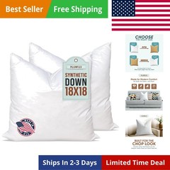 Synthetic Down Alternative Pillow Inserts for Shams – Comfy Pillows for Sleep…